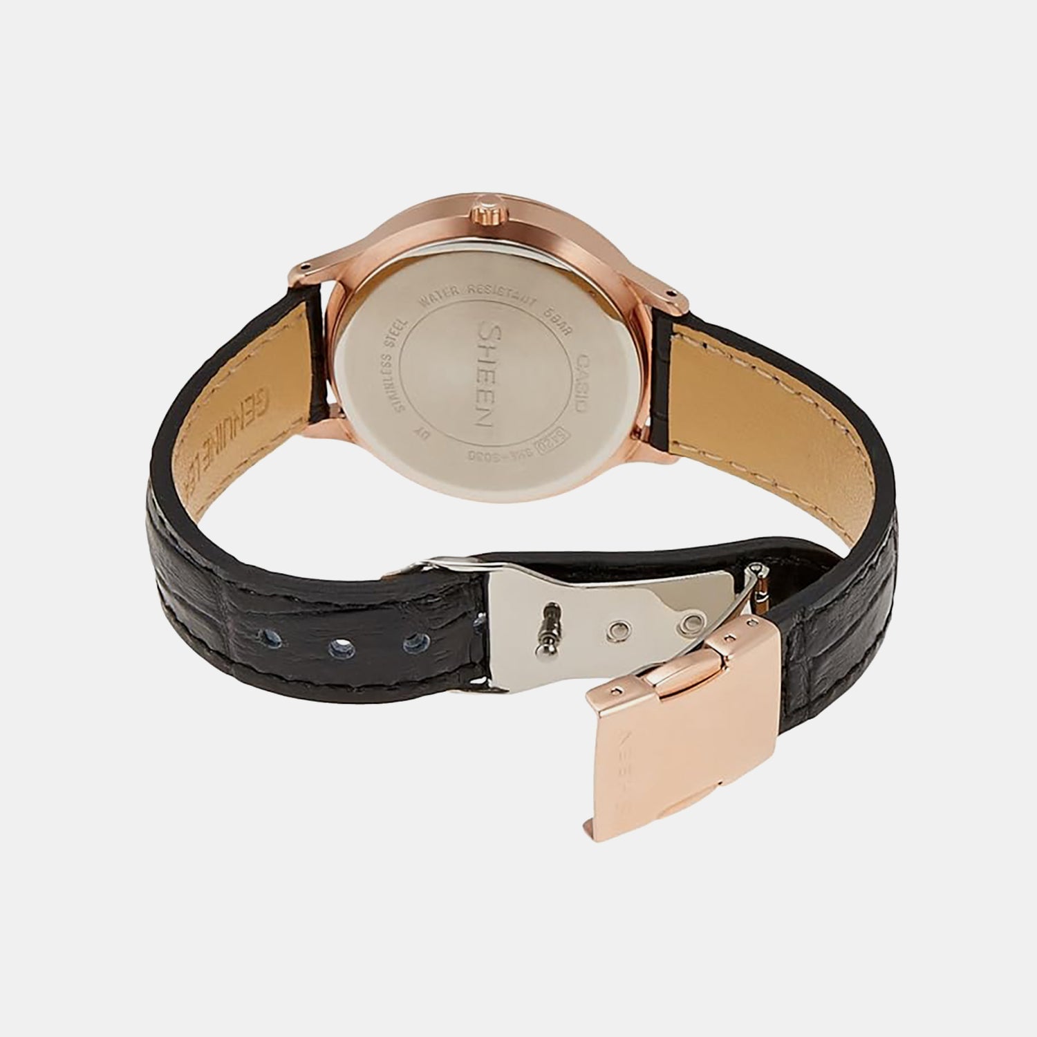 Sheen Women Quartz Brown Dial Analog Leather Watch SX088