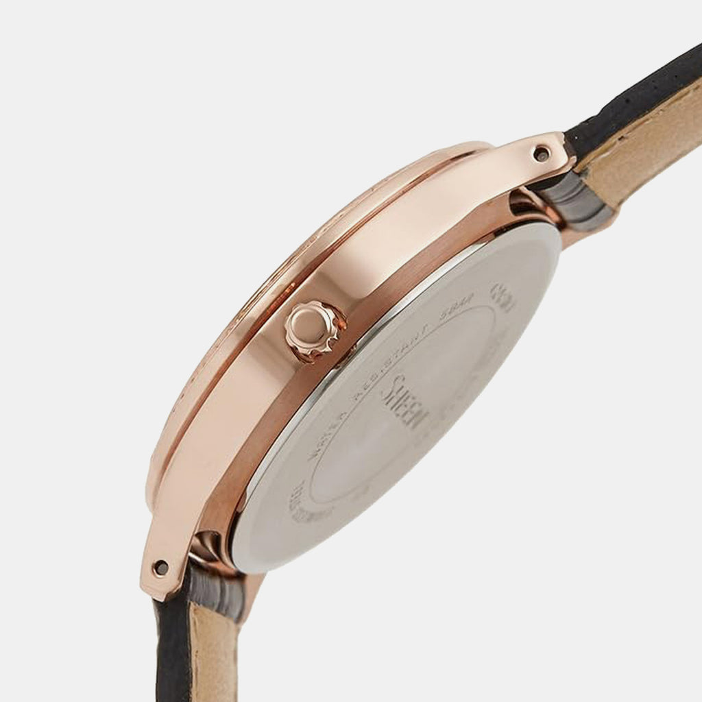 Sheen Women Quartz Brown Dial Analog Leather Watch SX088