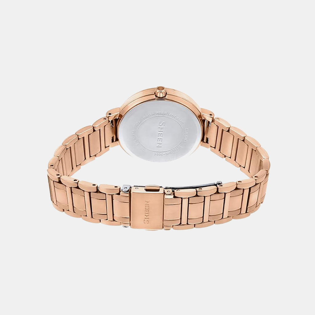 Sheen Women Quartz Gold Dial Chronograph Stainless Steel Watch SX124