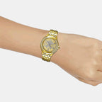 Sheen Women Quartz Gold Dial Analog Stainless Steel Watch SX138