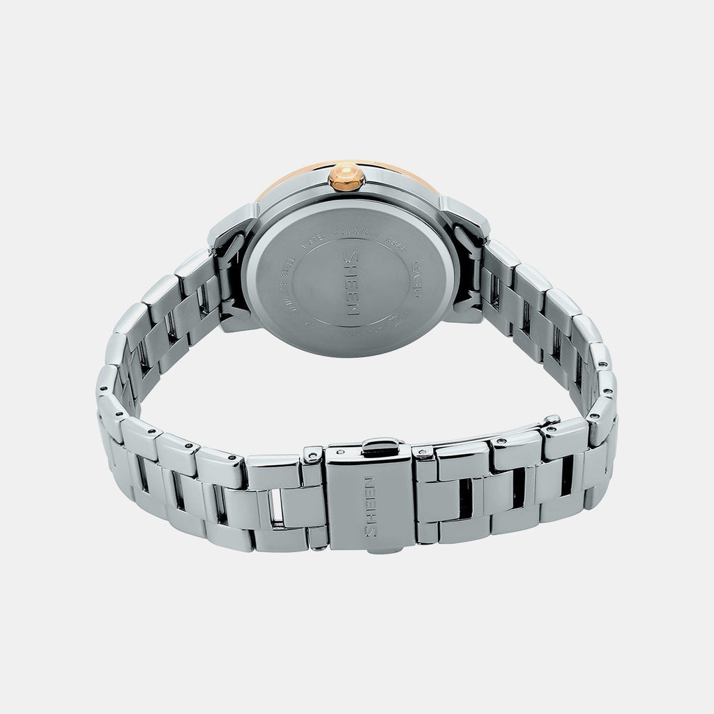 Sheen Women Quartz Silver Dial Chronograph Stainless Steel Watch SX209