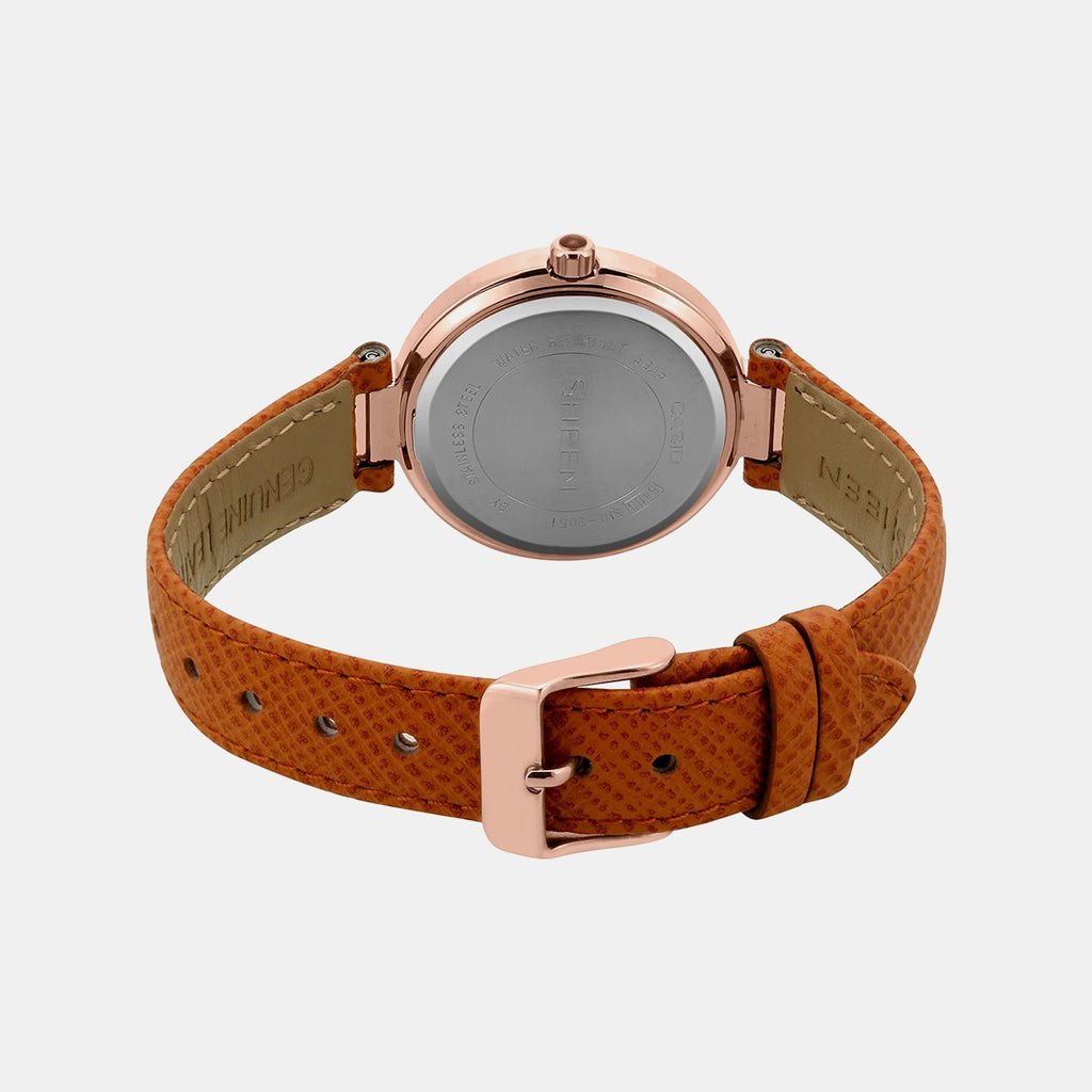 Sheen Women Quartz Rose Gold Dial Chronograph Watch SX216
