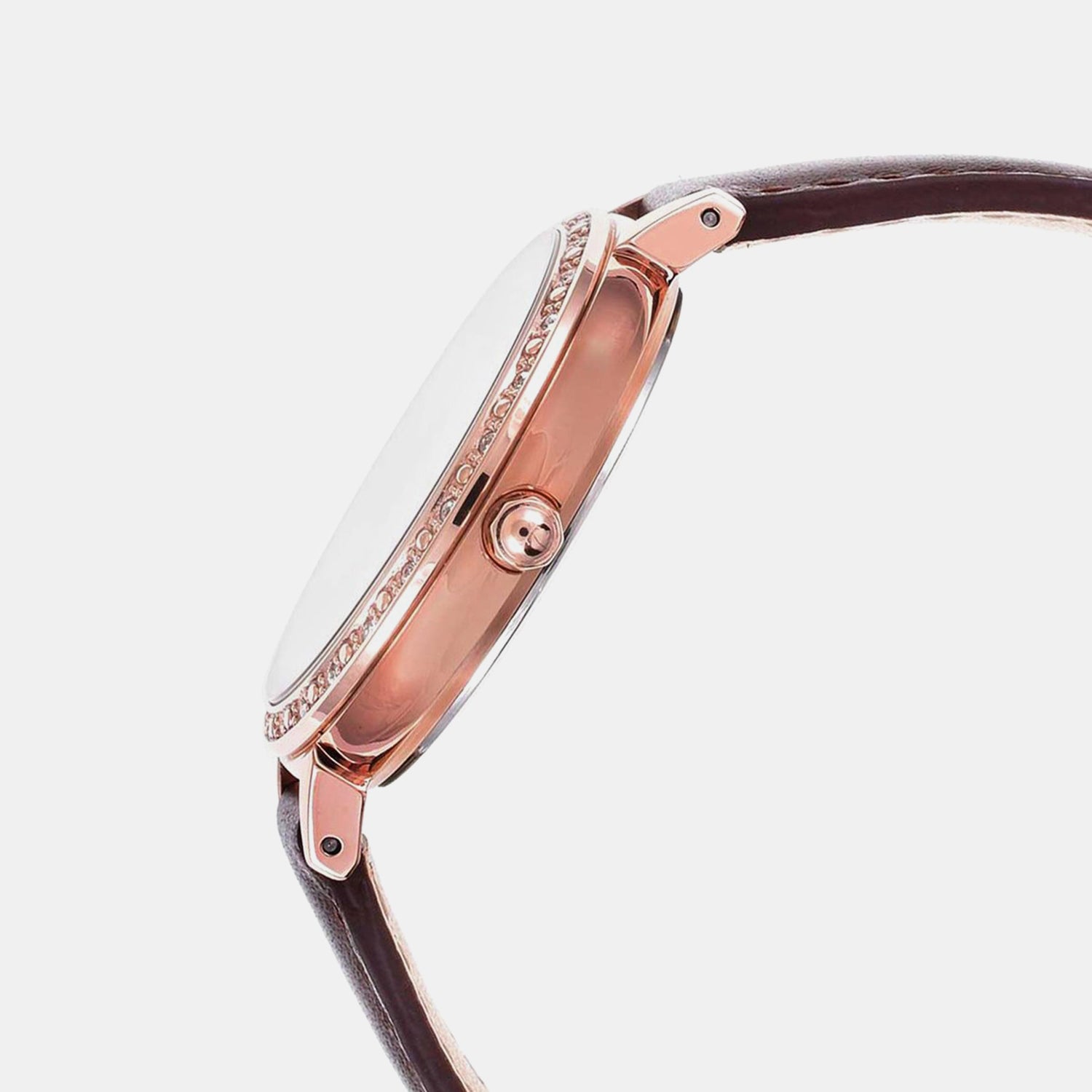 Sheen Women Quartz Pink Dial Analog Leather Watch SX244
