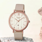 Sheen Women Quartz White Dial Analog Leather Watch SX275