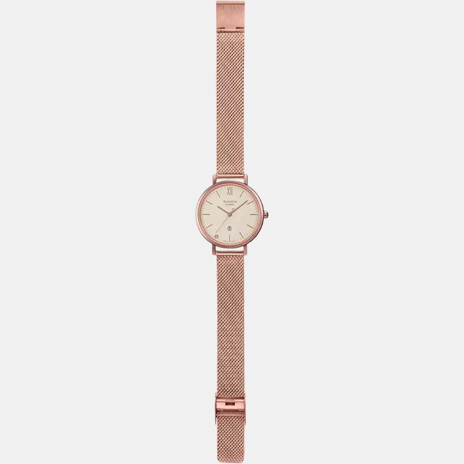 Casio Women Round Rose Gold watch