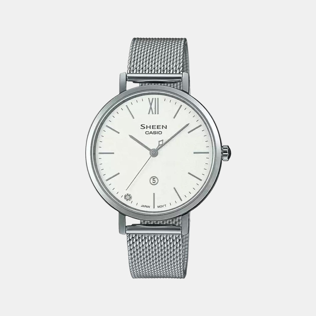 Casio Round Silver Analog watch