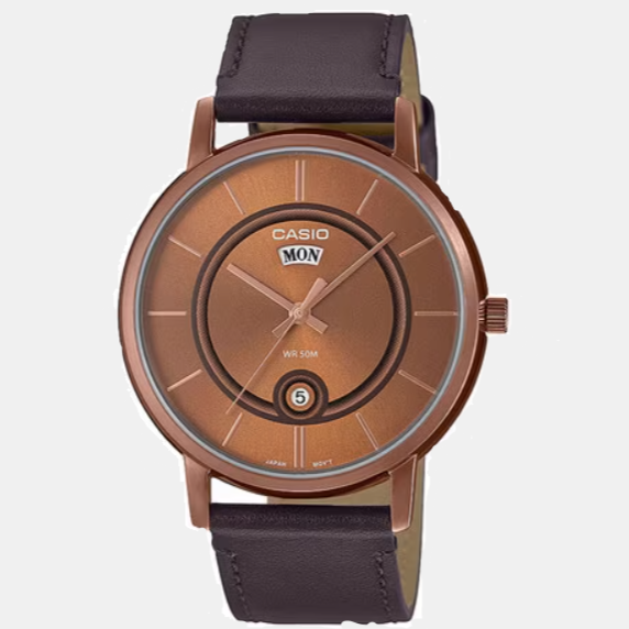 Casio Round Brown Analog watch