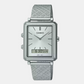 Casio Rectangular Silver Analog watch