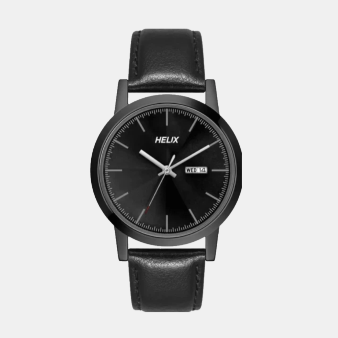 Helix Round Black Analog watch