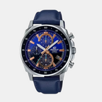 Casio Round Blue Chronograph watch
