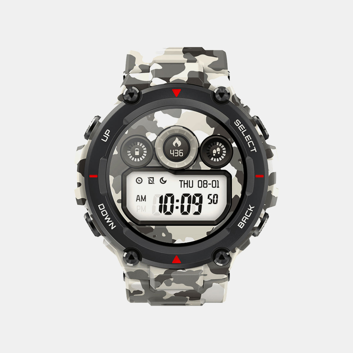 T-rex Men Quartz Green Dial Digital Silicone Watch T-rex Camo Green
