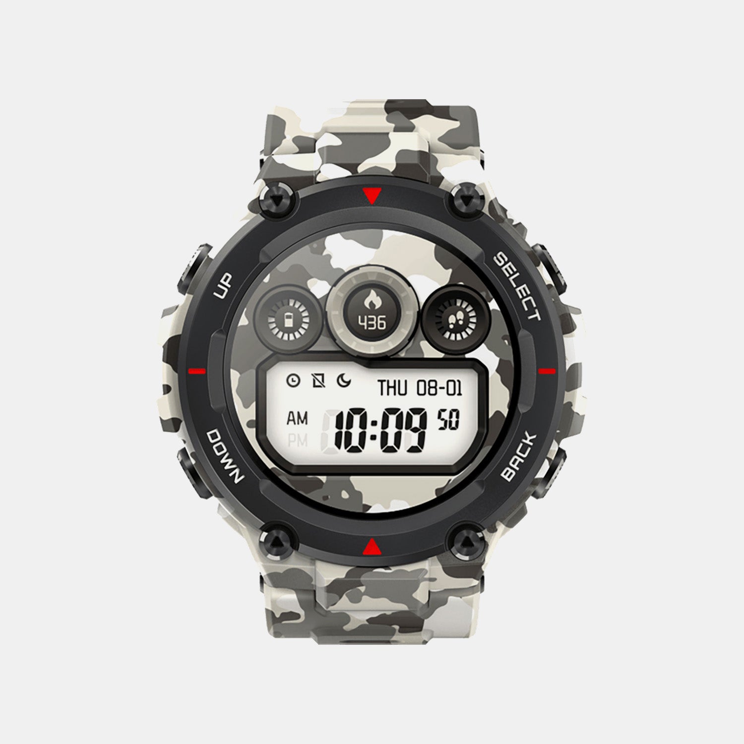 T-rex Men Quartz Green Dial Digital Silicone Watch T-rex Camo Green