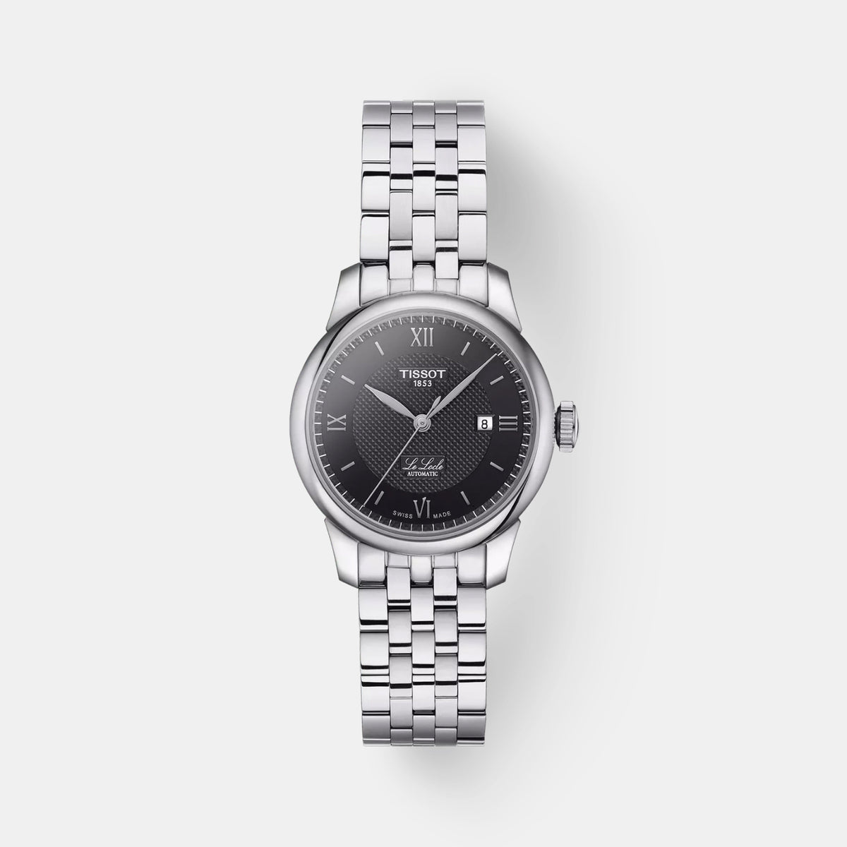 Le Locle Women Quartz Black Dial Analog Stainless Steel Watch T0062071105800