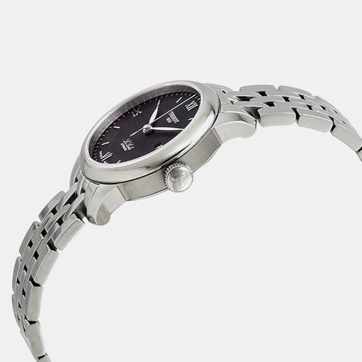 Le Locle Women Quartz Black Dial Analog Stainless Steel Watch T0062071105800
