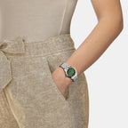 Le Locle Women Automatic Green Dial Analog Stainless Steel Watch T0062071109600