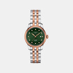 Women Automatic Green Dial Analog Stainless Steel Watch T0062072209600