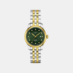 Women Automatic Green Dial Analog Stainless Steel Watch T0062072209601