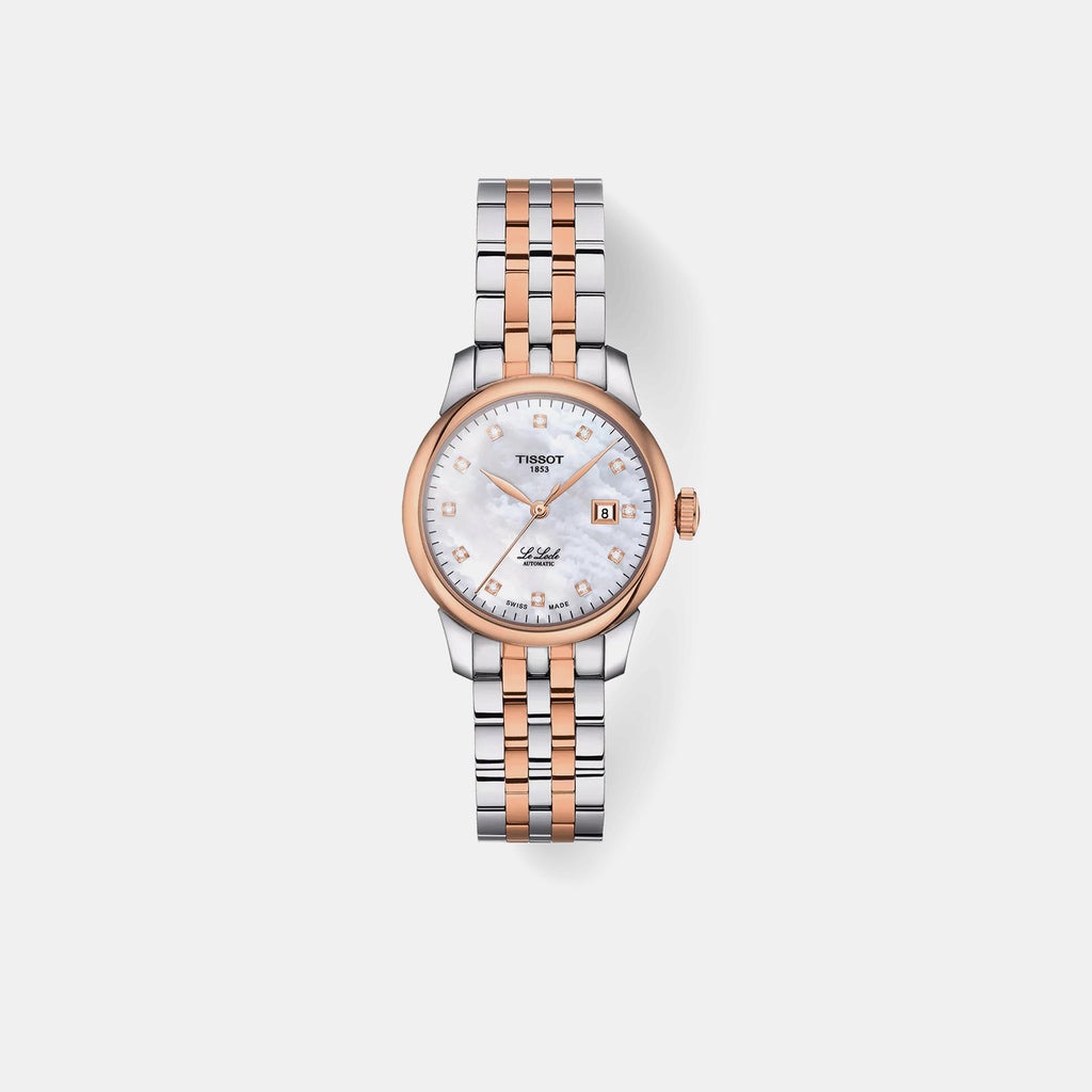 Le Locle Women Automatic Mother Of Pearl Dial Analog Stainless Steel Watch T0062072211600