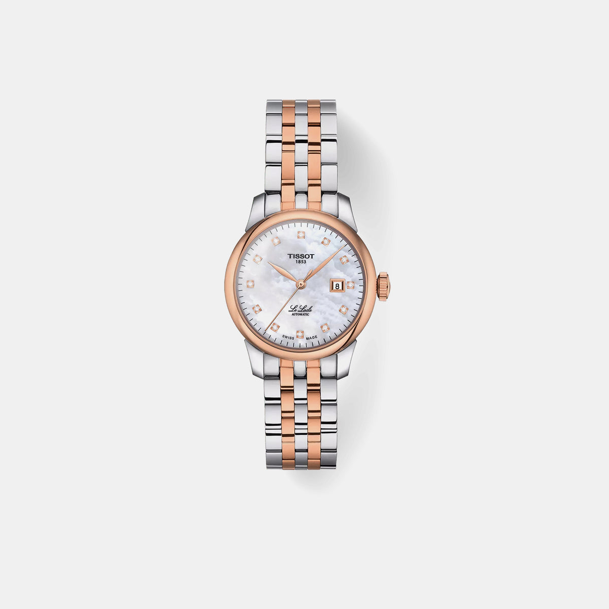 Le Locle Women Automatic Mother Of Pearl Dial Analog Stainless Steel Watch T0062072211600