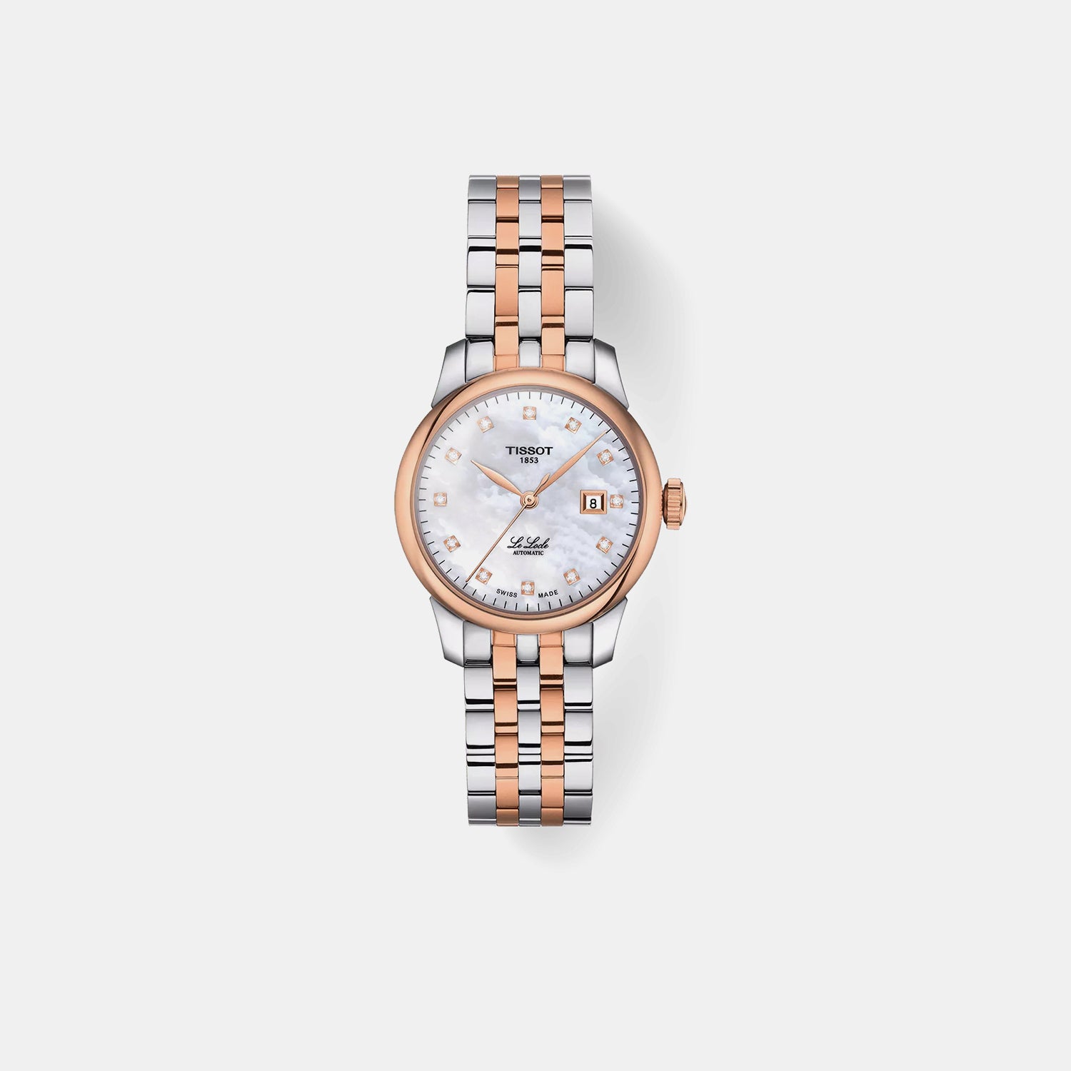 Le Locle Women Automatic Mother Of Pearl Dial Analog Stainless Steel Watch T006.207.22.116.00