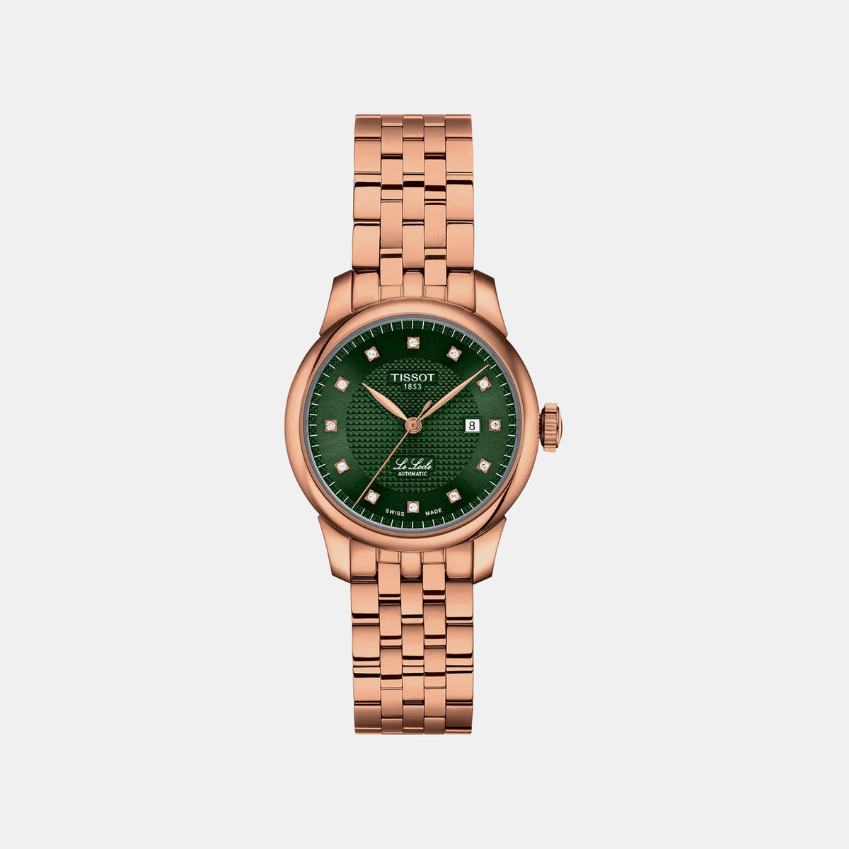 Le Locle Women Automatic Green Dial Analog Stainless Steel Watch T0062073309600