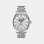 Le Locle Open Heart Men Automatic Silver Dial Analog Stainless Steel Watch T0064071103302