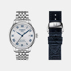 Le Locle 20th Anniversary Men Automatic Silver Dial Analog Stainless Steel Watch T0064071103303