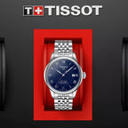 Le Locle Men Automatic Blue Dial Analog Stainless Steel Watch T0064071104300
