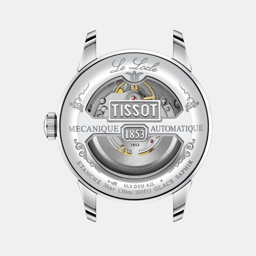 Le Locle Men Automatic Green Dial Analog Stainless Steel Watch T0064071109300