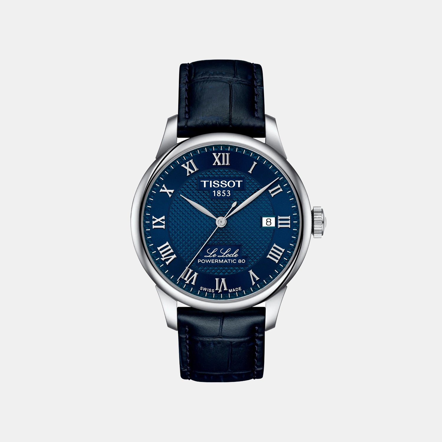 Le Locle Men Automatic Blue Dial Analog Leather Watch T0064071604300