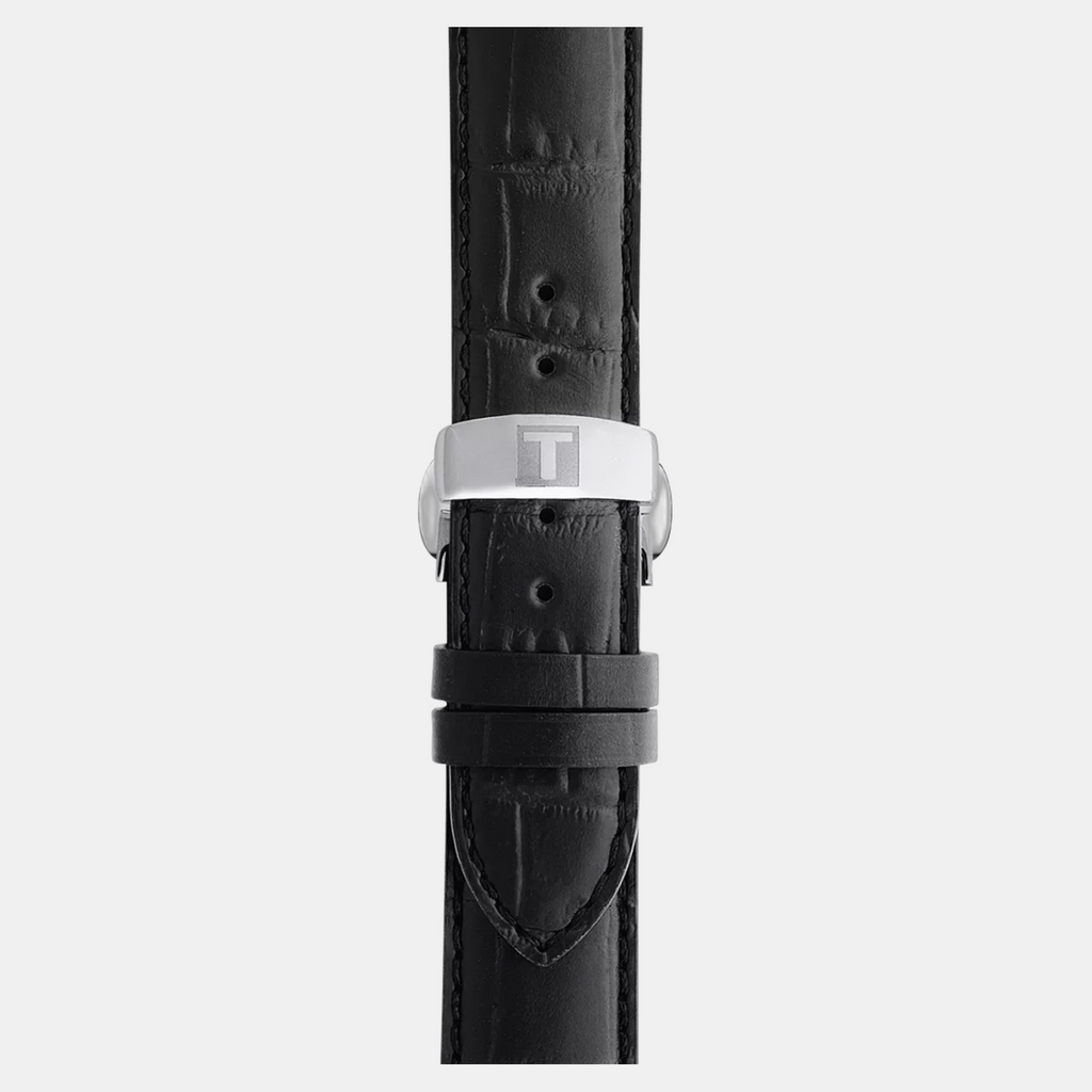 Le Locle Men Automatic Black Dial Analog Leather Watch T0064071605300