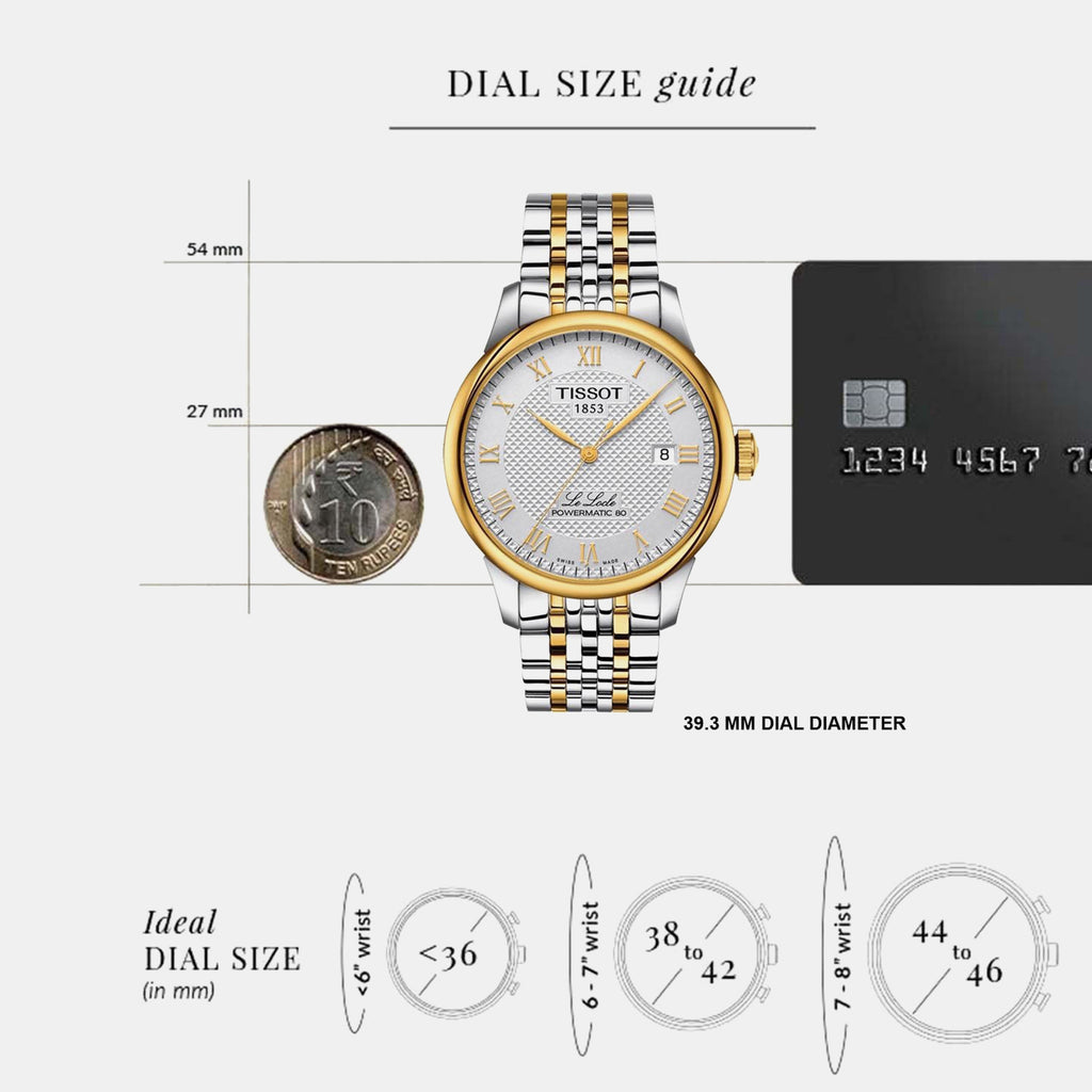 Classic Traditional Men Automatic Silver Dial Analog Stainless Steel Watch T0064072203301