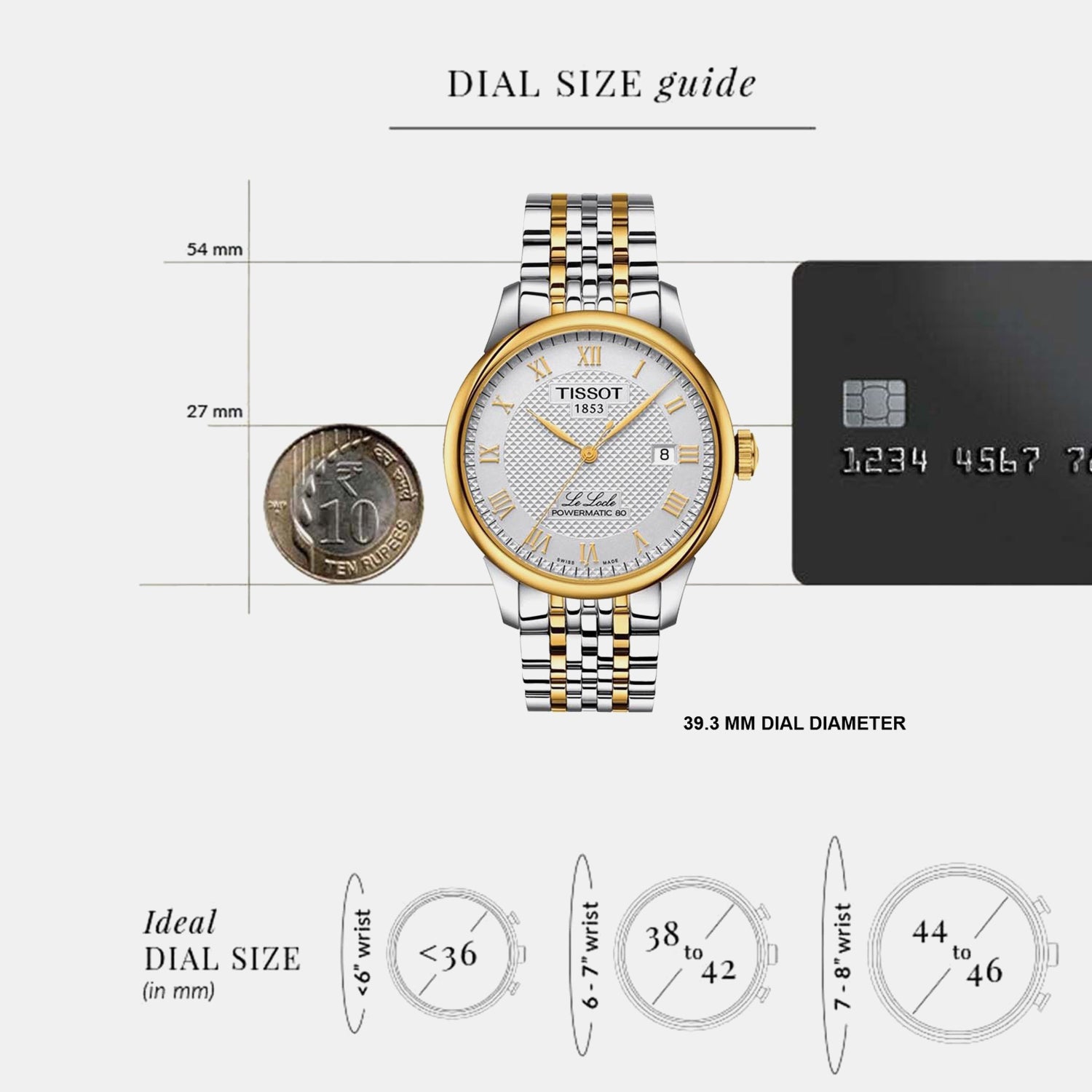 Classic Traditional Men Automatic Silver Dial Analog Stainless Steel Watch T0064072203301