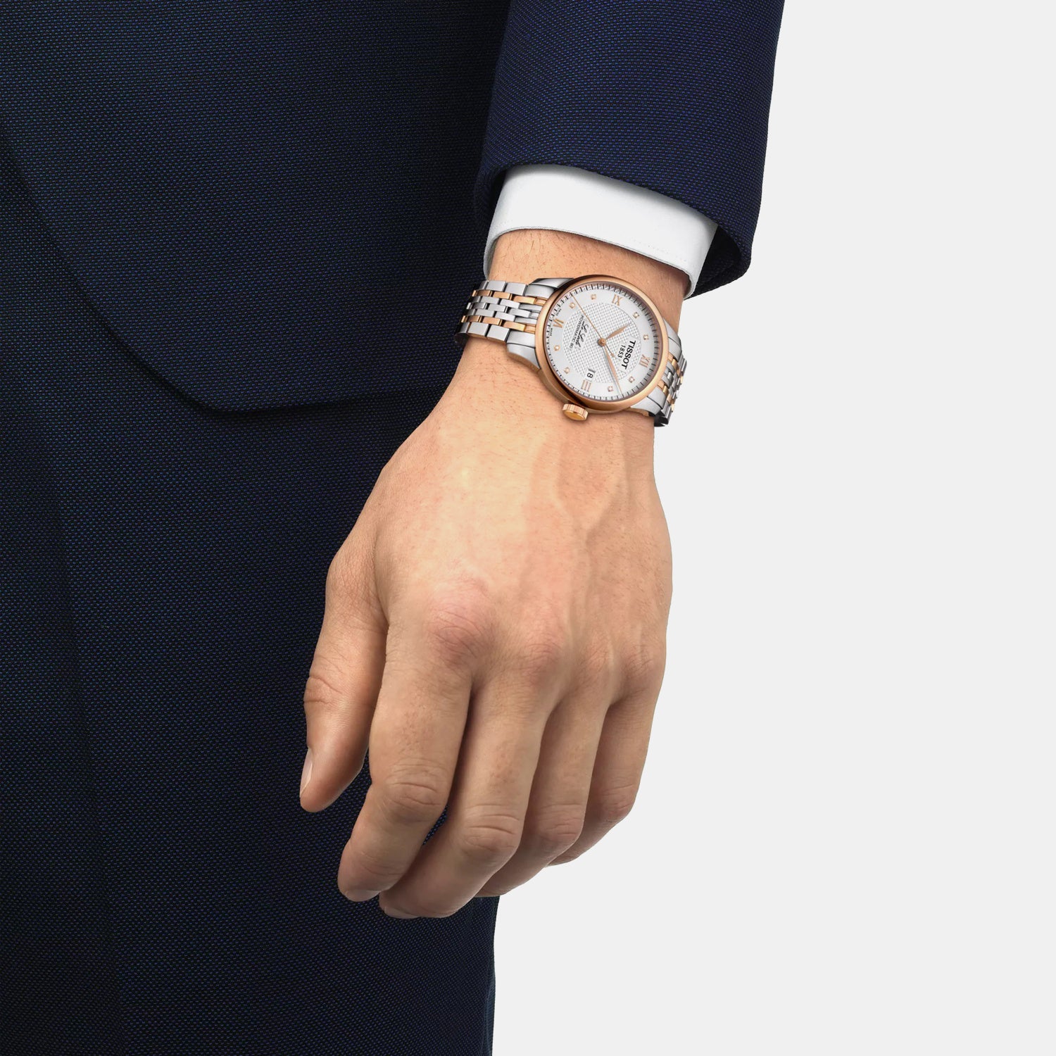 Le Locle Automatic Men Quartz Silver Dial Analog Stainless Steel Watch T0064072203600