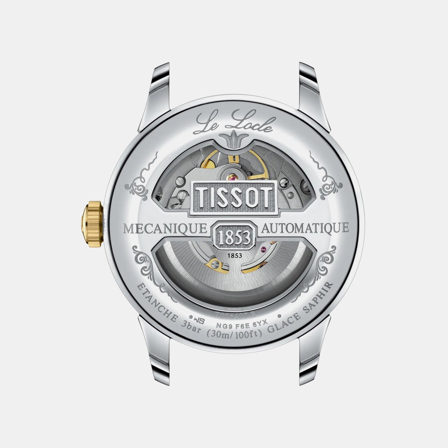 Le Locle Men Green Dial Analog Stainless Steel Watch T0064072209300