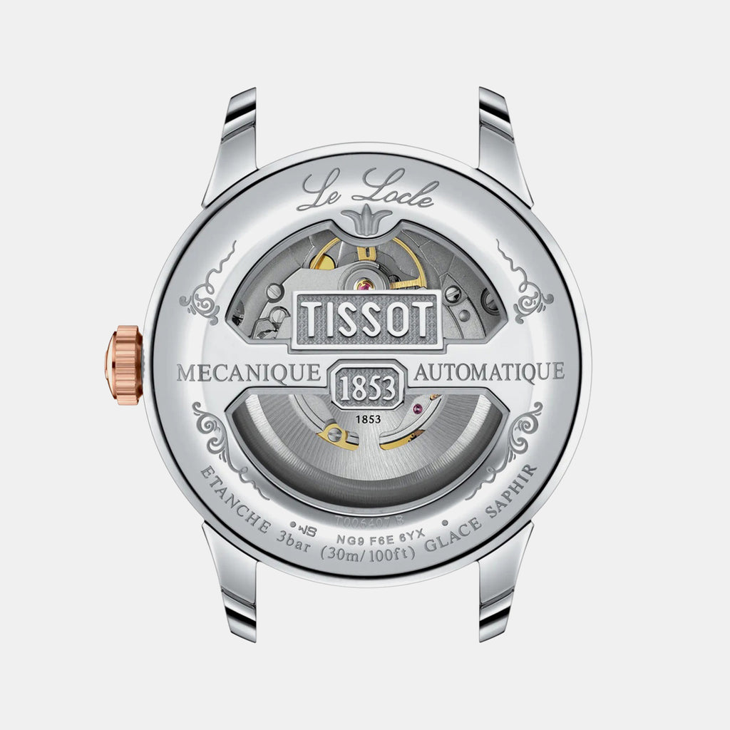 Le Locle Men Green Dial Analog Stainless Steel Watch T0064072209301