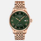 Le Locle Men Automatic Green Dial Analog Stainless Steel Watch T0064073309300