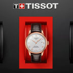 Le Locle Men Automatic Silver Dial Analog Leather Watch T0064073603300