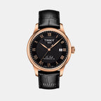 Le Locle Men Automatic Black Dial Analog Leather Watch T0064073605300