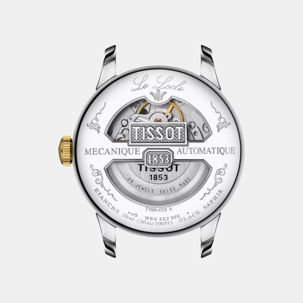 Le Locle Men Automatic Silver Dial Analog Stainless Steel Watch T0064282203200