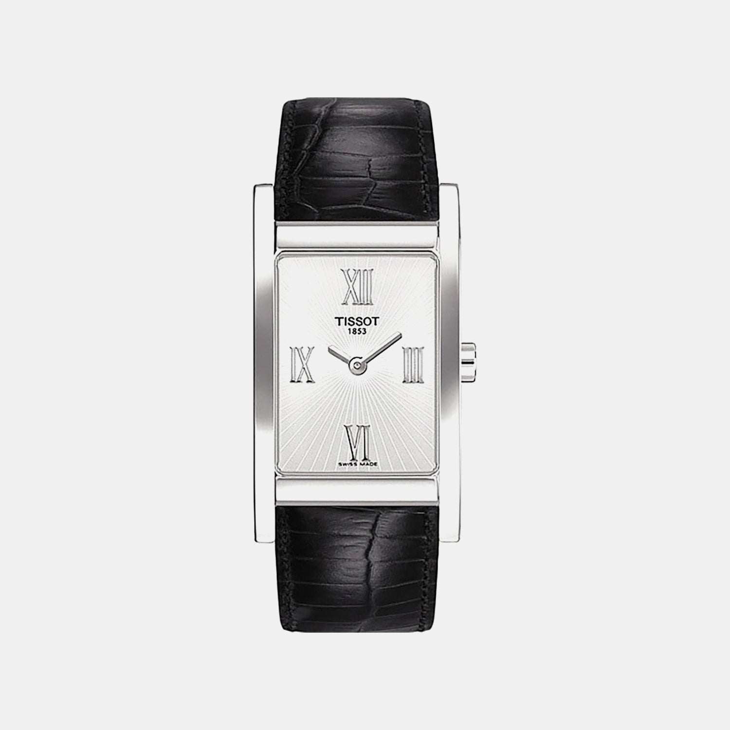 Women Quartz Silver Dial Analog Leather Watch T0163091603300