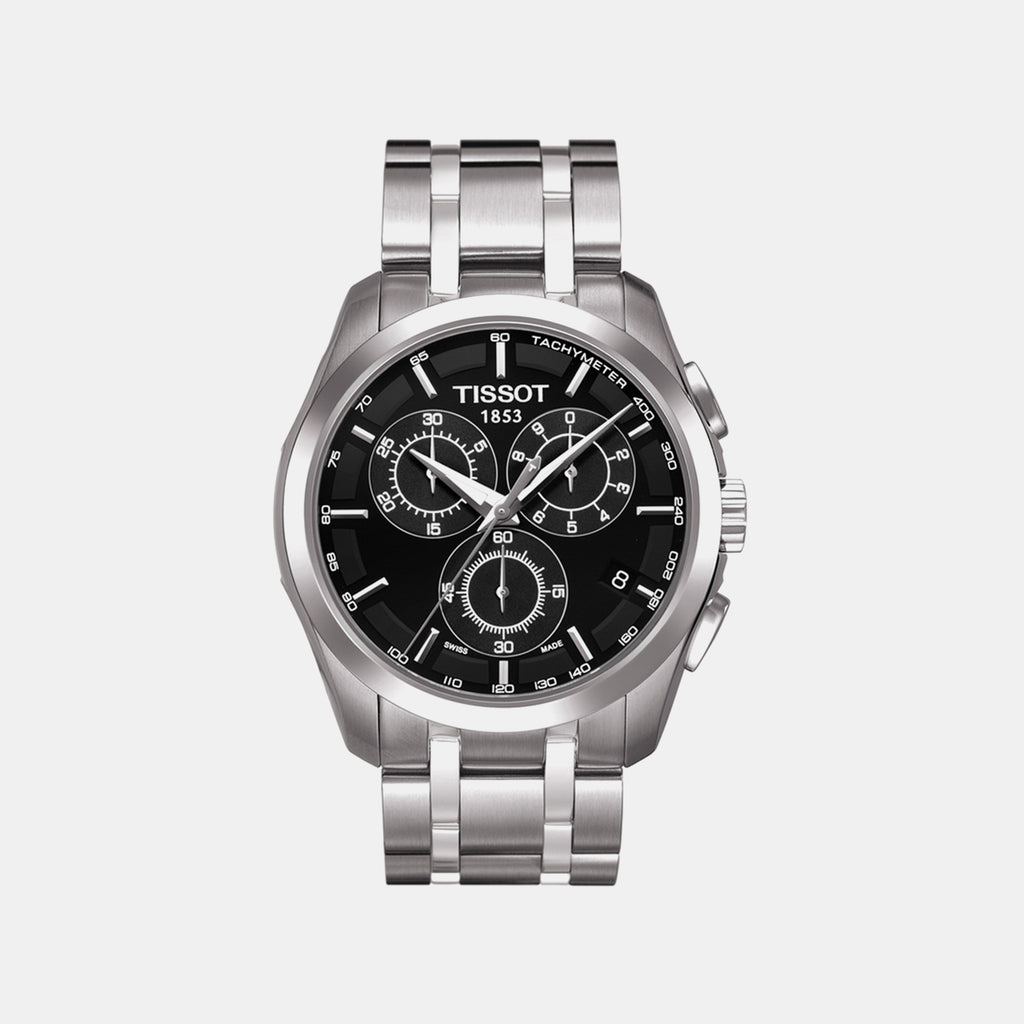 Couturier Men Quartz Black Dial Chronograph Stainless Steel Watch T0356171105100