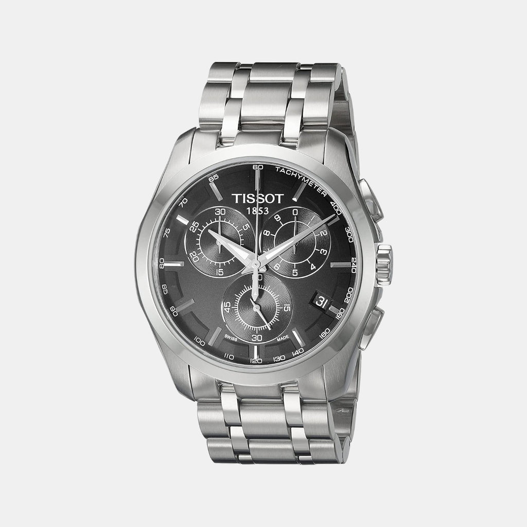 Couturier Men Quartz Black Dial Chronograph Stainless Steel Watch T0356171105100