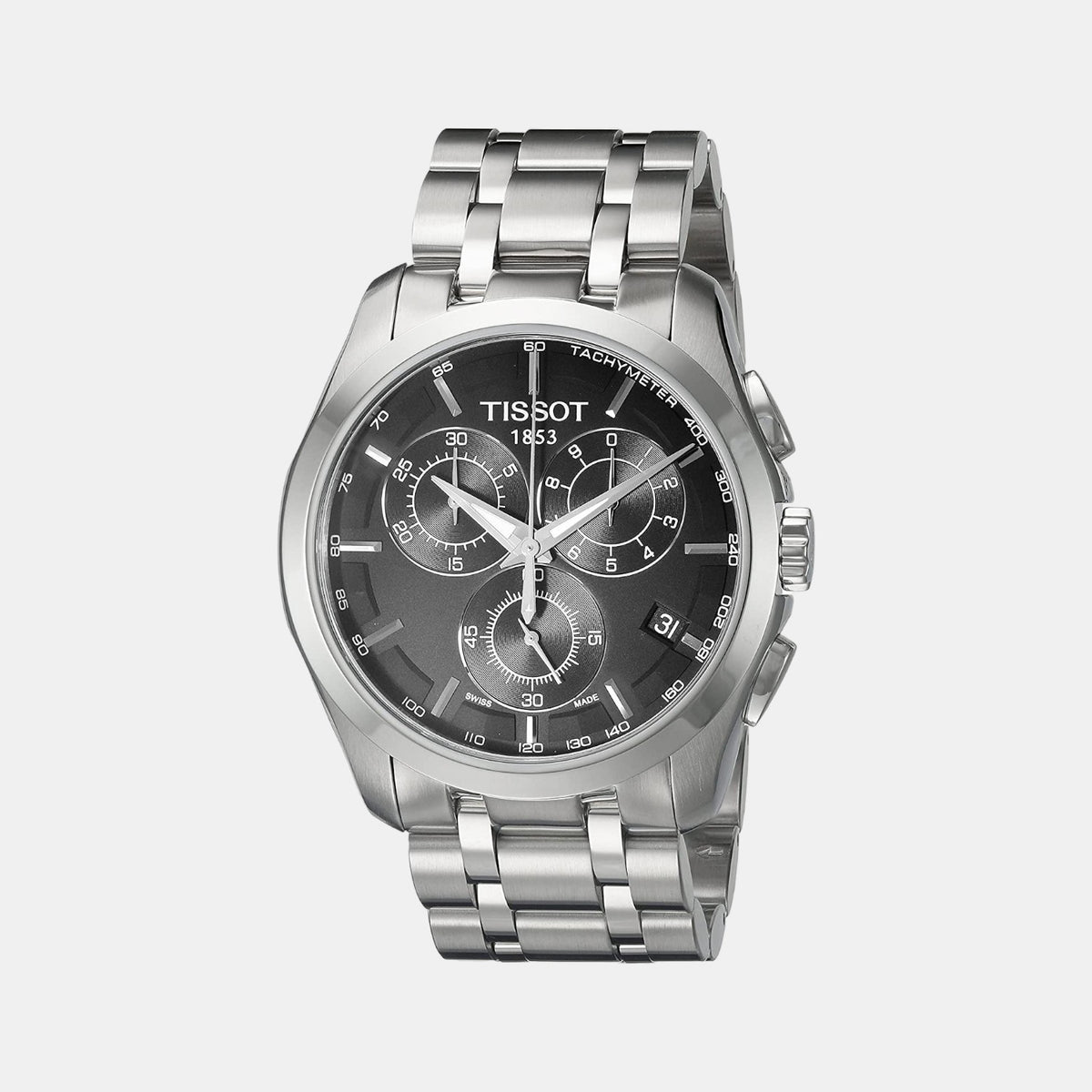 Couturier Men Quartz Black Dial Chronograph Stainless Steel Watch T0356171105100