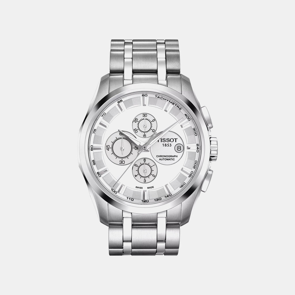 Couturier Men Quartz White Dial Chronograph Stainless Steel Watch T0356271103100