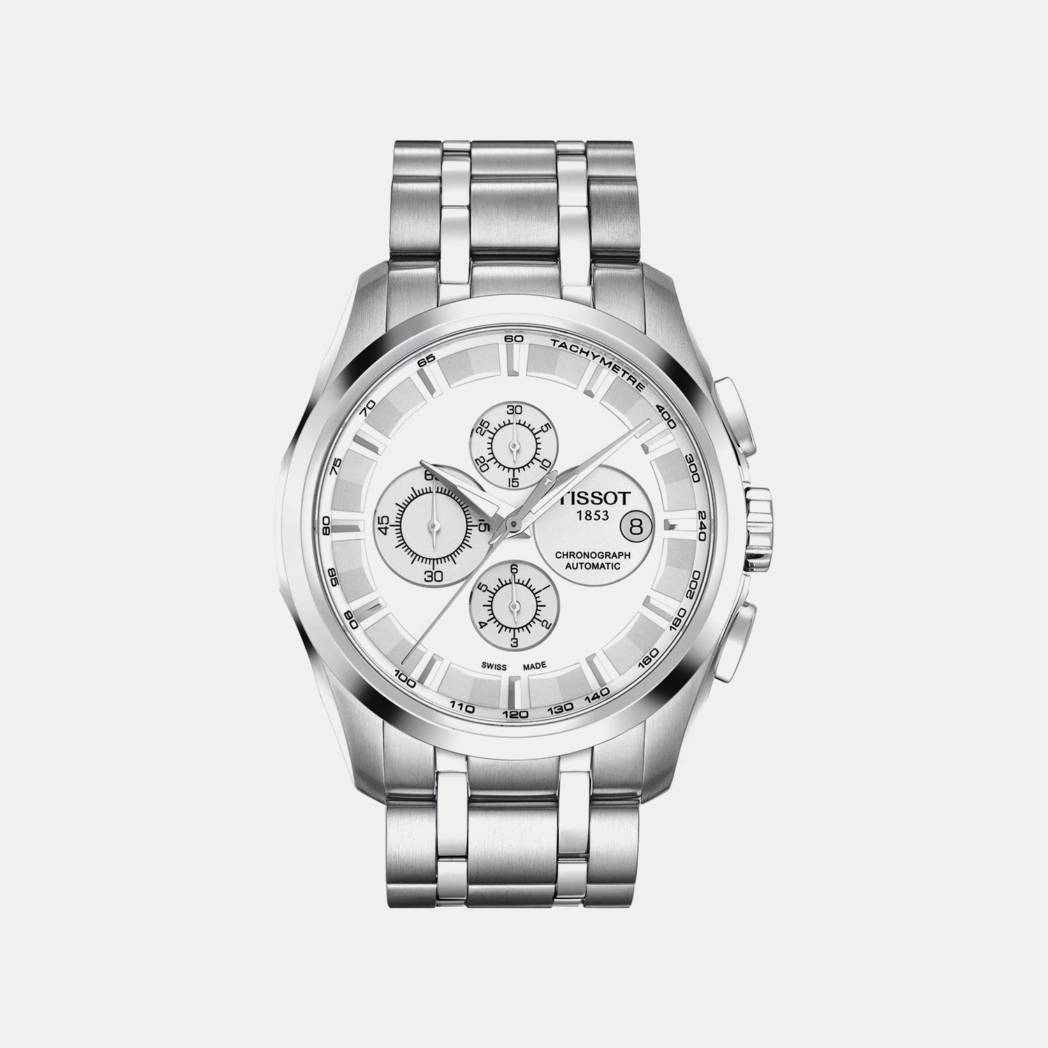 Couturier Men Quartz White Dial Chronograph Stainless Steel Watch T0356271103100