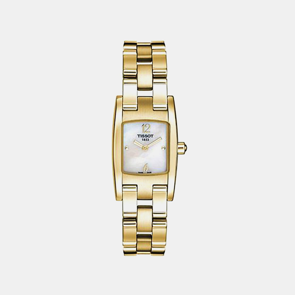 T Lady Women Quartz Mother Of Pearl Dial Analog Stainless Steel Watch T0421093311700