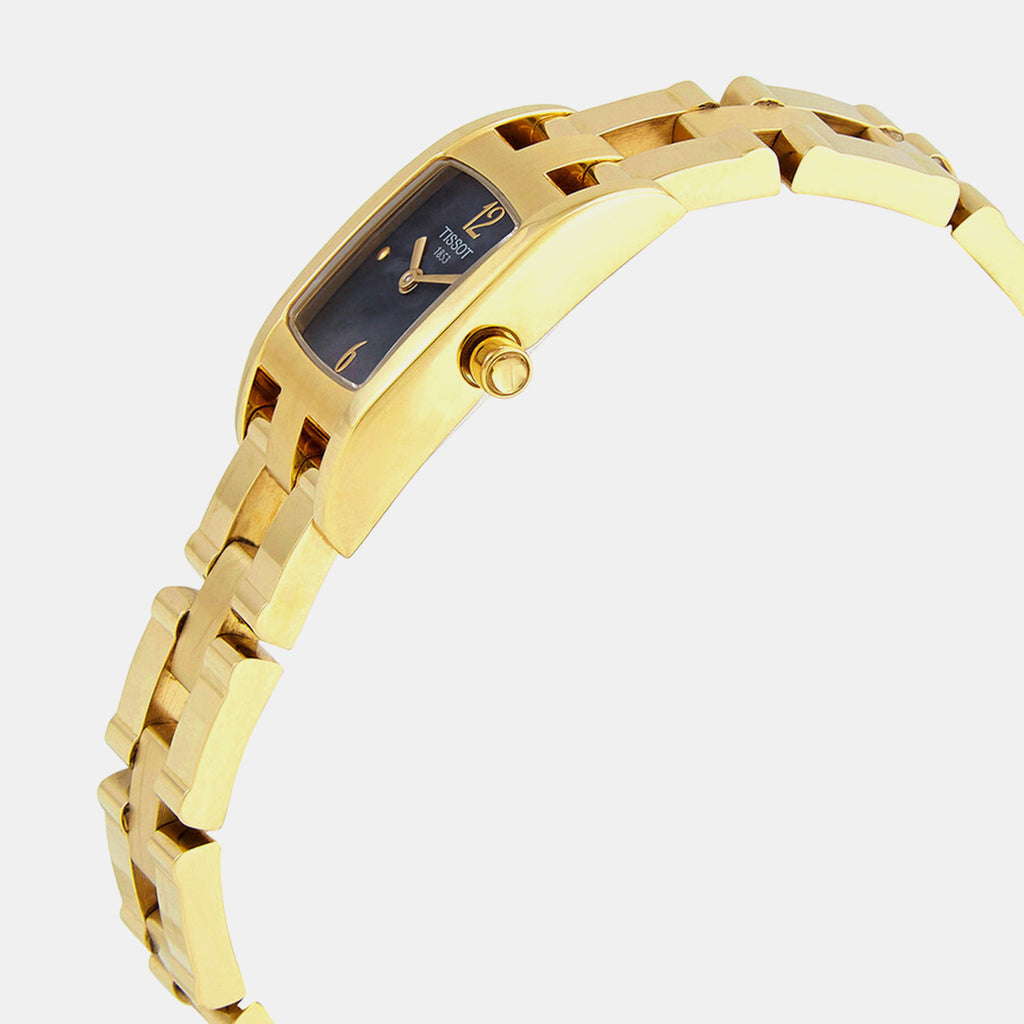 T-Lady Women Quartz Black Dial Analog Stainless Steel Watch T0421093312700
