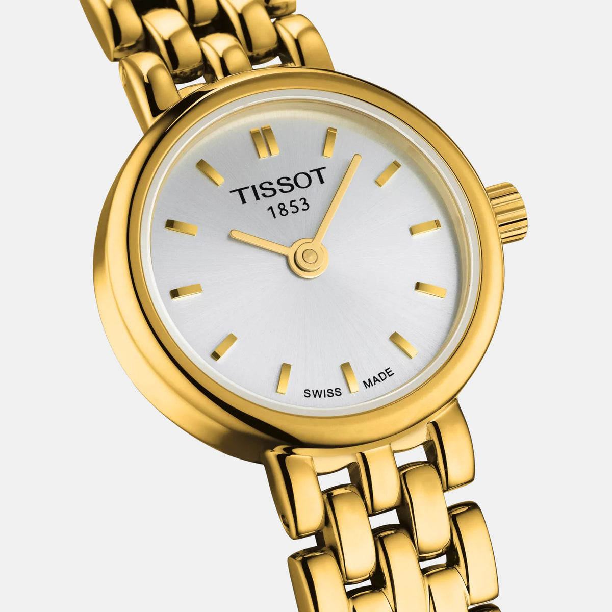 Lovely Women Quartz Silver Dial Analog Stainless Steel Watch T0580093303100
