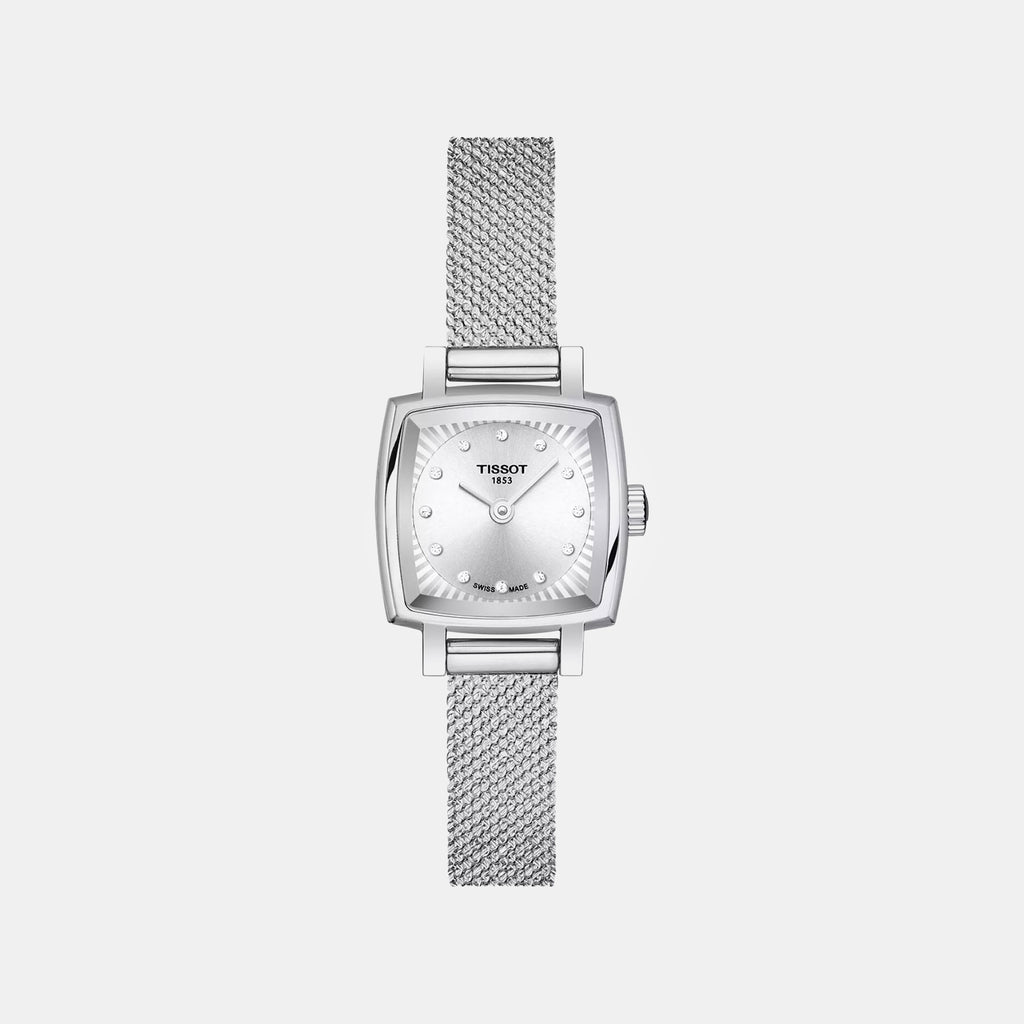 Lovely Women Quartz Silver Dial Analog Stainless Steel Watch T0581091103600